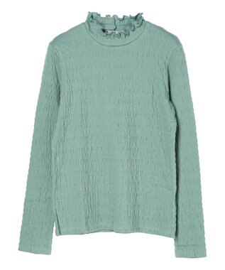 earth music&ecology シャーリングハイネックプルオーバー Mint