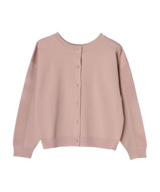 Green Parks ・ｆｕｒｒｙ　ｒａｔｅ　２ｗａｙかる~いニットカーデ Pink