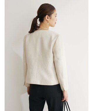 Green Parks ｅｆ－ｄｅ　ツィード風ノーカラージャケット Beige