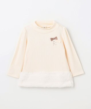 組曲 KIDS 【90-100㎝】ファー トレーナー オフホワイト系