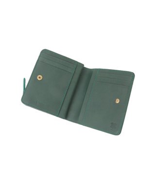 genten クアドリフォリオ 2つ折り財布 エメラルド