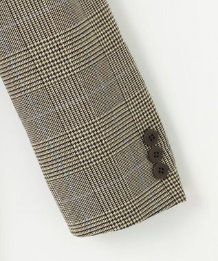 J.PRESS LADIES モナベールツイル チェック ダブル ジャケット ブラウンチェック系