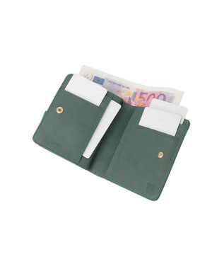 genten クアドリフォリオ 2つ折り財布 エメラルド