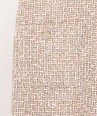 GRACE CONTINENTAL ツイードコンビミニワンピース ベージュ