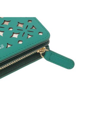 genten クアドリフォリオ 2つ折り財布 エメラルド