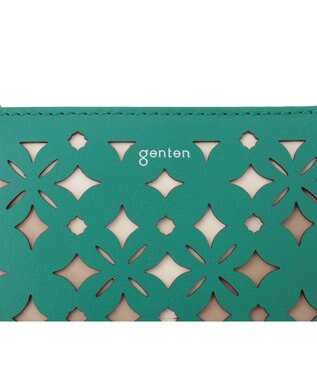 genten クアドリフォリオ 2つ折り財布 エメラルド