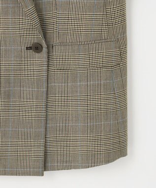 J.PRESS LADIES S モナベールツイル チェック ダブル ジャケット ブラウンチェック系