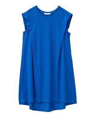 Green Parks 配色ステッチノースリーブチュニック Blue