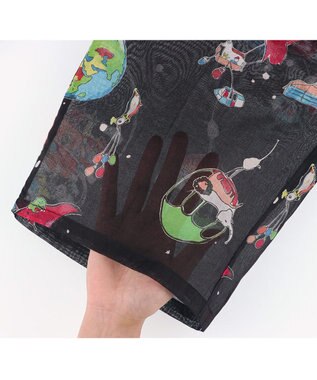 tsumori chisato SLEEP ツモリチサト パジャマ 5分袖 半袖 長ズボン 綿混(トップス) 綿100%(ボトムス) レディース UDT141 /ワコール ブラック