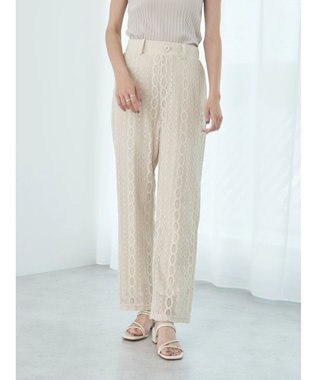 earth music&ecology フラワーレースパンツ Ivory