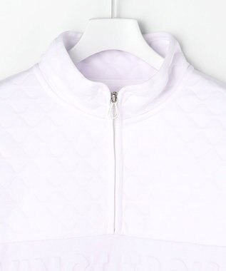 23区GOLF 【MEN】ウェーブキルトジャガードプルオーバー ホワイト系