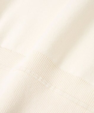 earth music&ecology 【洗濯機洗い可】スウェットライクロゴニットプルオーバー アイボリー