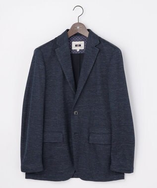 JOSEPH ABBOUD 【尾州産ジャージー/軽量/ストレッチ】ノルマンディーリネントップジャージージャケット ブルー系