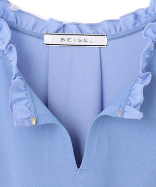 BEIGE， CLARISSE / タイニーフリルニット Sax