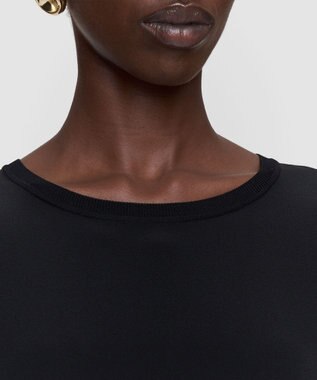 JOSEPH 【FOUNDATIONS】クレープ ド ソワ　シルクTシャツ NEW RUBIN Black