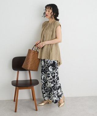 CRAFT STANDARD BOUTIQUE ヴィンテージボイルバックデザインブラウス Beige