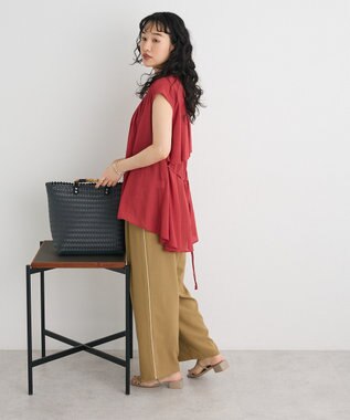 CRAFT STANDARD BOUTIQUE ヴィンテージボイルバックデザインブラウス Red