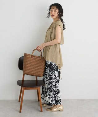 CRAFT STANDARD BOUTIQUE ヴィンテージボイルバックデザインブラウス Beige