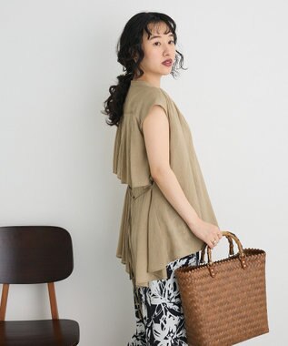 CRAFT STANDARD BOUTIQUE ヴィンテージボイルバックデザインブラウス Beige