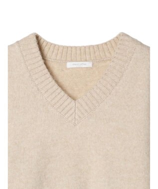 Green Parks ＭｉｘカラーＶネックニットプルオーバー Light Beige