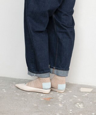 TRICOTE バンピーパッチワークソックス 82BEIGE