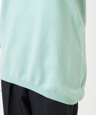 23区 L 【エステータ】マーセライズドウールカシミヤ アシンメトリー ニット グリーン系