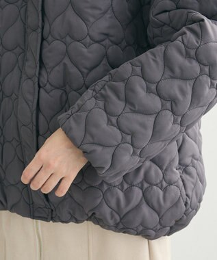 Green Parks ・ｓｗｉｎｇ　ｂｙ　ハートキルトコクーンブルゾン Charcoal Gray