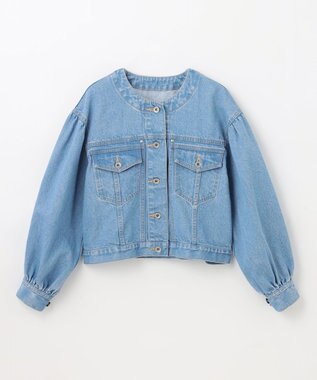 GRACE CONTINENTAL ノーカラーデニムジャケット インディゴ