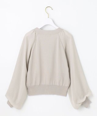 ANY SIS 【洗える】シアースリーブ カーディガン アイスグレー