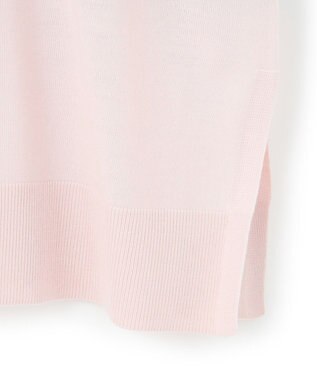 23区 S 【洗える】ウーステッドウール カラーブロック ニット チャコール×ピンク