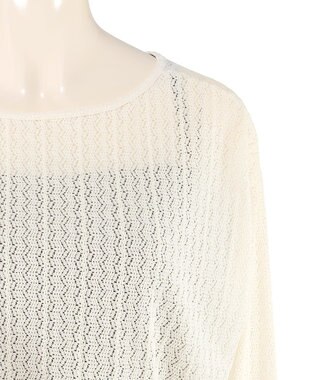 San-ai Resort（三愛水着楽園） 【WEB限定】ニットレーストップス付き4点セット水着 オフホワイト