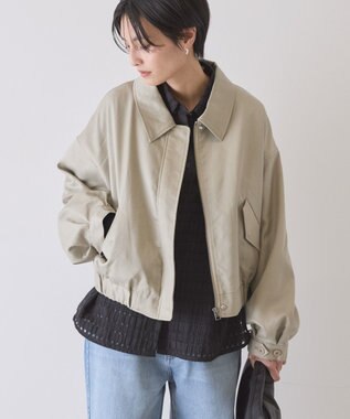 AMERICAN HOLIC 襟付きショート丈ブルゾン Light Khaki