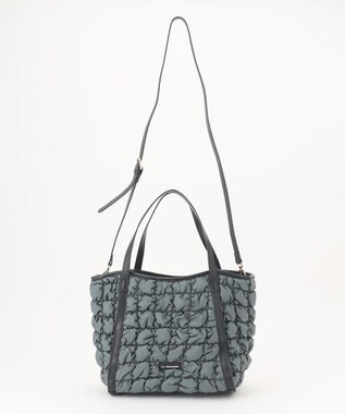 LA BAGAGERIE ポップコーンキルト2WAYトート Mサイズ ダークグレー