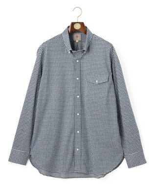 J.PRESS MEN 【KING SIZE】ギンガムチェック コットンネルジャージシャツ