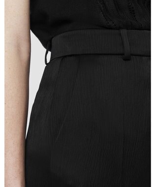 JOSEPH テクスチャードビスコース　ワイドトラウザーズ Black