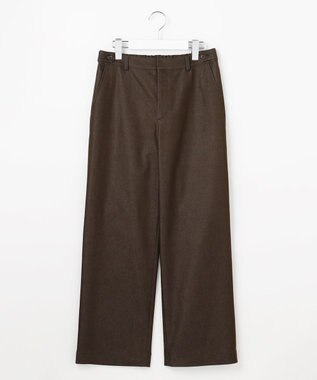 J.PRESS LADIES S TCシャンブレーサテンST ストレート パンツ ダークブラウン系