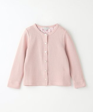ANY KIDS スナップボタン フレンチ カーディガン ピンク