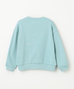 ANY KIDS 【らくっトレーナー】アニマル 裏毛 サガラ刺しゅう トレーナー エメラルドグリーン（イヌ）