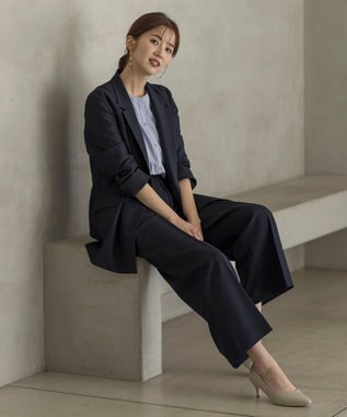 ANY SIS 【洗える】ギャザースリーブ ブラウス ライトブルー