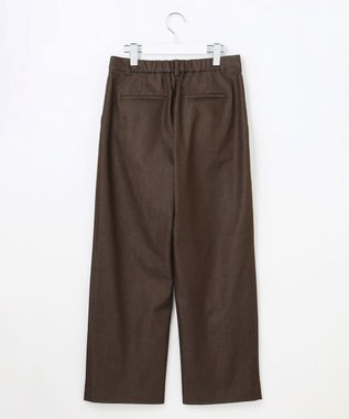 J.PRESS LADIES S TCシャンブレーサテンST ストレート パンツ ダークブラウン系