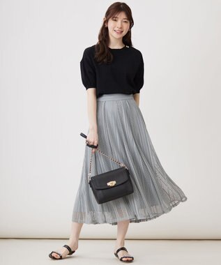 ANY SIS 【接触冷感・UVケア】フロント切替 プルオーバー ブラック