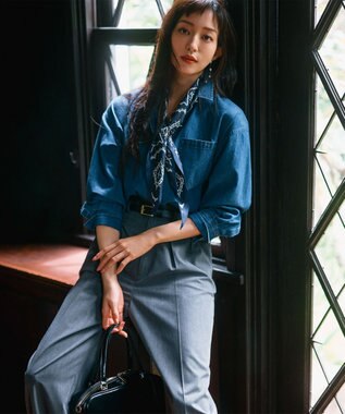 23区 L 【CLASSY.11月号掲載/洗える】ドライ2WAYストレッチ ワイドパンツ グレー系