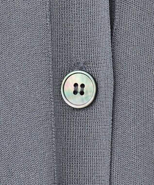 J.PRESS LADIES 【洗える】 シルキーレーヨンストレッチ Ｖネック カーディガン ダルブルー系