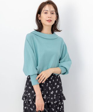 組曲 S 【加藤ローサさん着用 / 前後着用可】スムースストレッチロールネック ニット