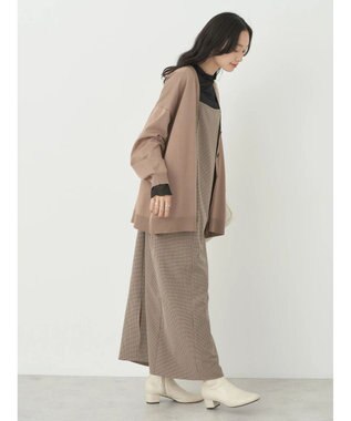 earth music&ecology サイドスリットルーズＶネックカーディガン Mocha