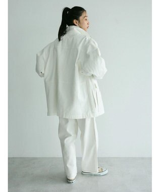 CRAFT STANDARD BOUTIQUE 【ユニセックス】ホワイトデニム2タックワイドテーパードパンツ White