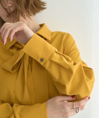 YECCA VECCA 2wayボウタイシャツ Mustard