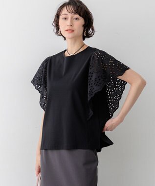 23区 【先行予約】カットワークエンブロイダリー デザインスリーブ トップス