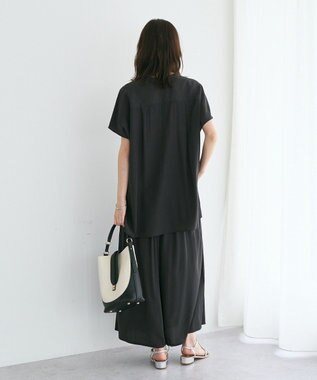 YECCA VECCA 【セットアップ可能】ポケットスキッパーシャツ Charcoal Gray