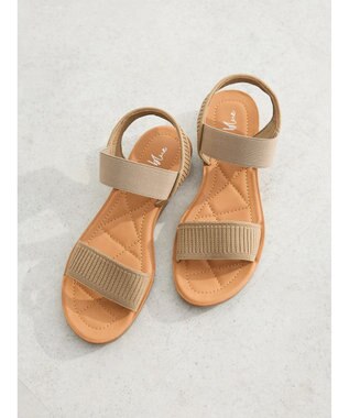 Green Parks ・ｒｉｃｈ　ｂｌｕｅ　フラットサンダル Gray Beige